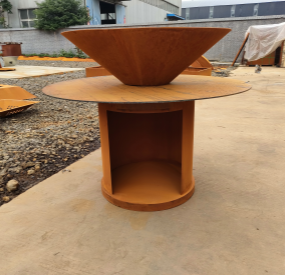 Corten Steel Wood Grill