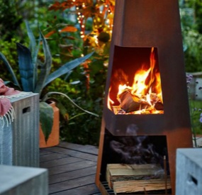 Corten Steel Fireplace