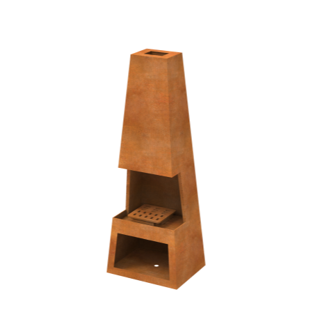 Corten Steel Wood Fireplace