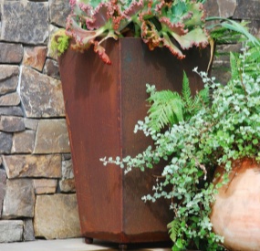 corten Steel planter pot