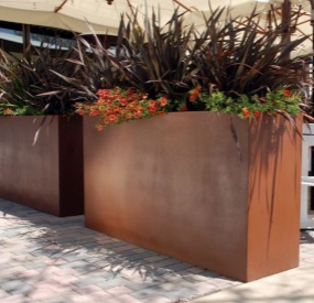 corten Steel planter pot