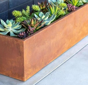 corten Steel planter pot